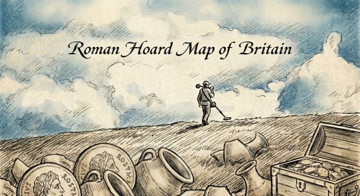ROMAN HOARD MAP OF BRITAIN